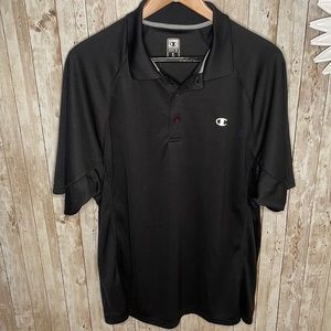 Champion Black Polo Shirt, Men’s Size Large